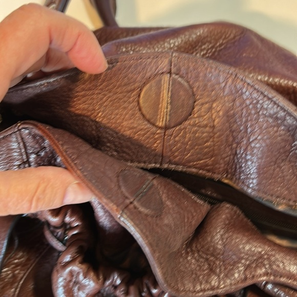 B.MAKOWSKY HOBO RICH BROWN SOFT LEATHER SHOULDER BAG - Picture 6 of 15